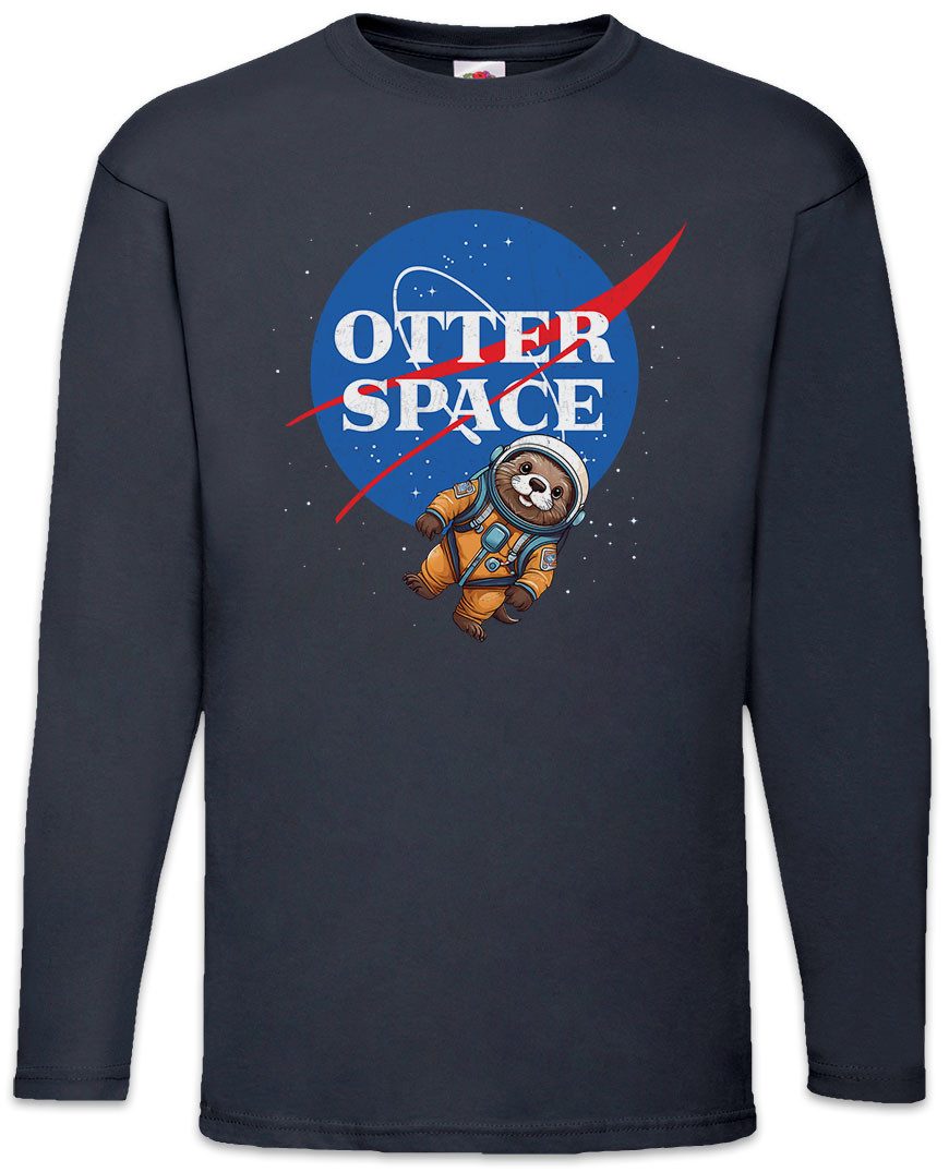 Langarmshirt Otter Space B Langarm T-Shirt Wildlife lontra Nutria Fischotter Outer