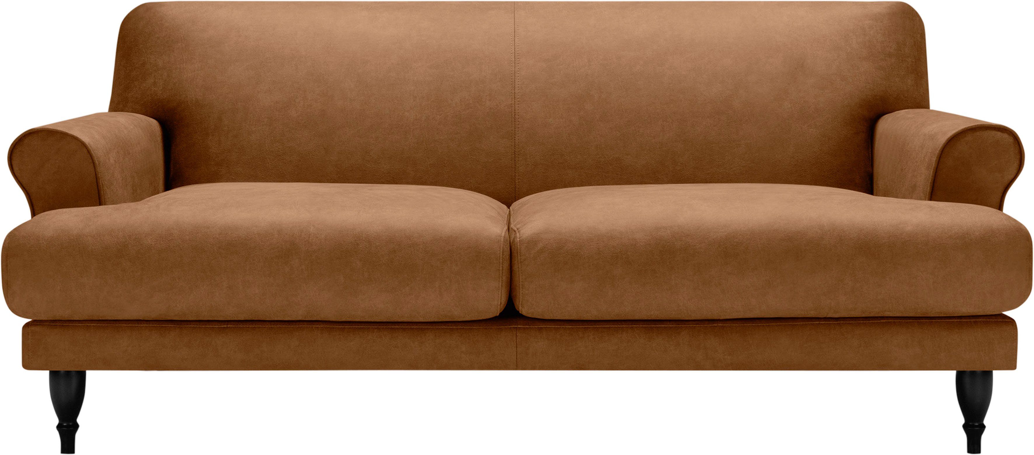 Buche, in Ginger, Sitzunterfederung LOVI Polsterunterlage Füße Sofa 2-Sitzer, mit