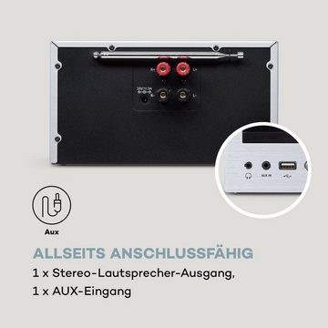 Auna Connect System Stereoanlage (Internet/DAB+/FM Radio, 30 W, Internetradio Küchenradio Digitalradio mit Bluetooth Musikanlage)