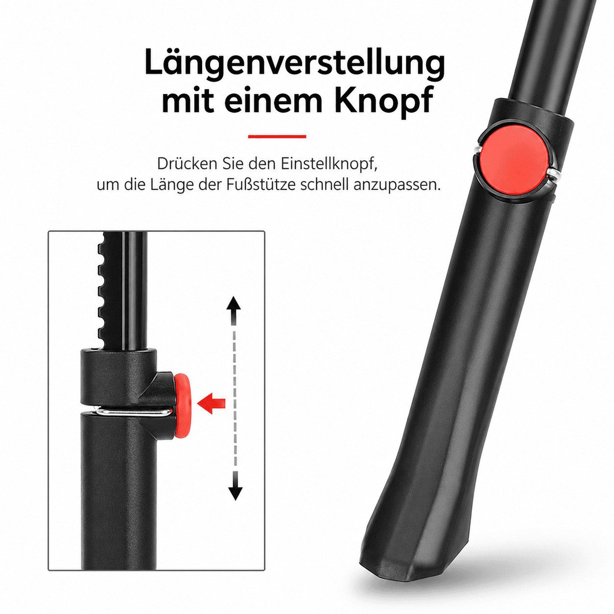MidGard Fahrradständer Fahrrad Seitenständer MTB Ständer Aluminium einstellbar 24 - 29 Zoll
