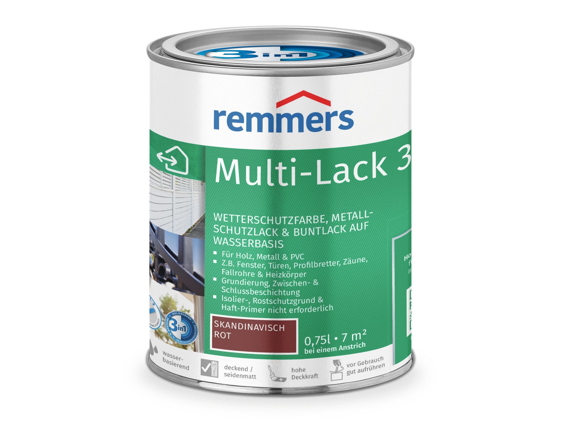 Remmers Wetterschutzfarbe Multi-Lack 3in1 anthrazitgrau (RAL 7016) 0,75 Liter
