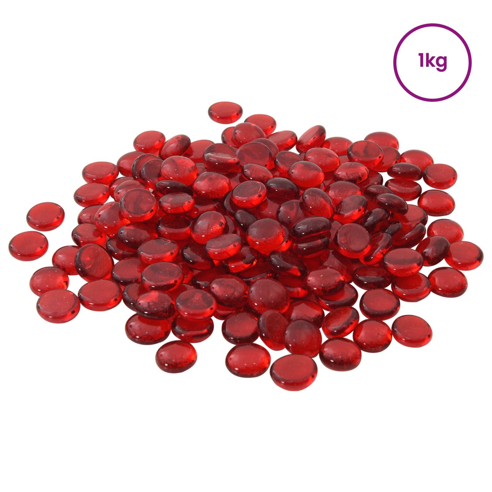 vidaXL Hängedekoration Glasnugget 17-19 mm Scharlachrot Glas (1 St)