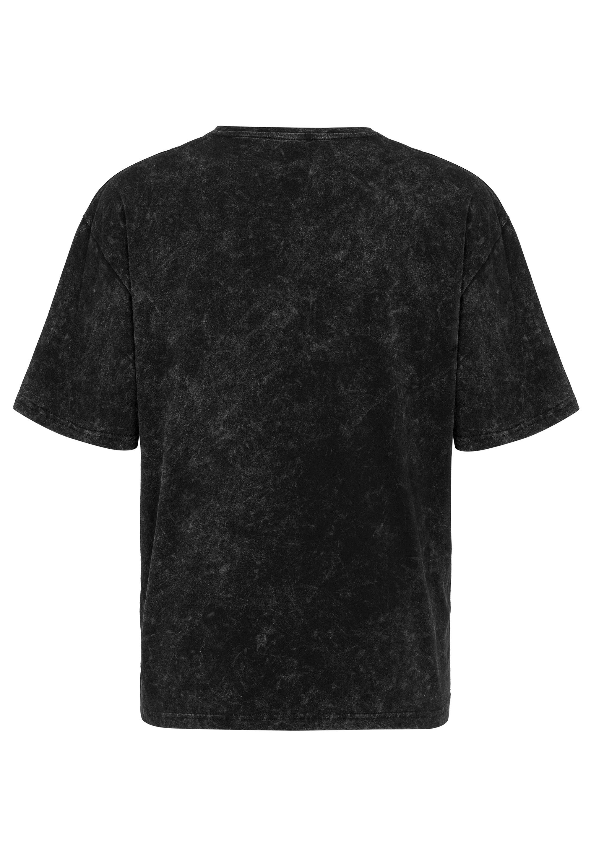 RedBridge Batik-Design T-Shirt in Vista trendigem dunkelgrau