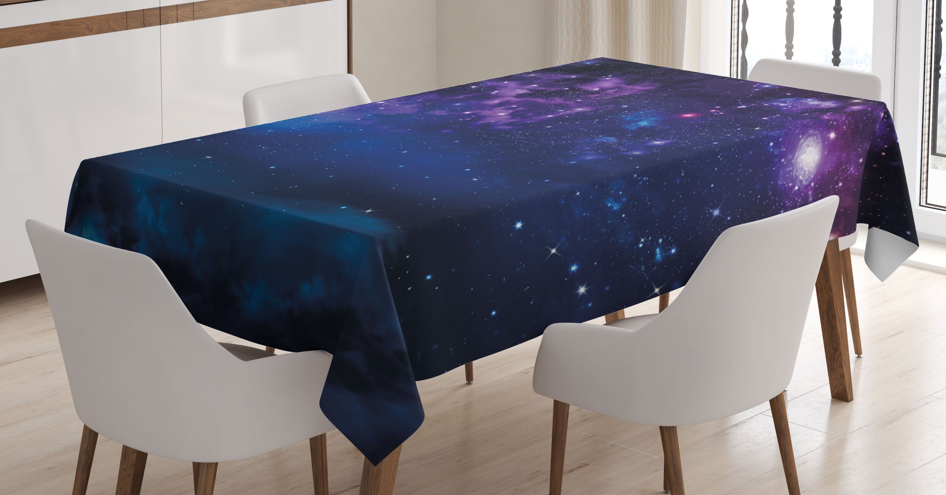 Waschbar Tischdecke den Klare Farben, Außen Abakuhaus Farbfest Sterne Themed geeignet Für Platz Milchstraße Bereich