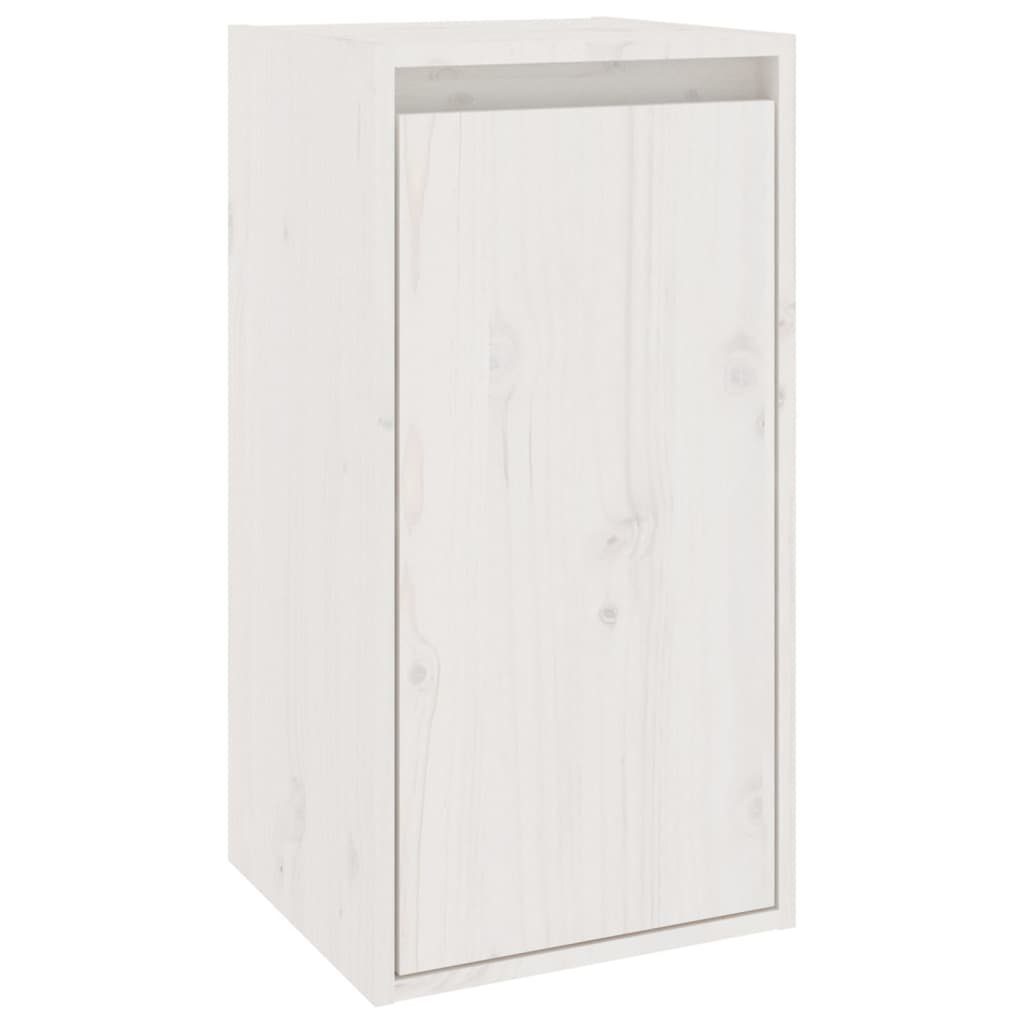 vidaXL Hängeschrank NA Hängeschrank Wandschrank Weiß 30x30x60 cm Massivholz Kiefer Schränk