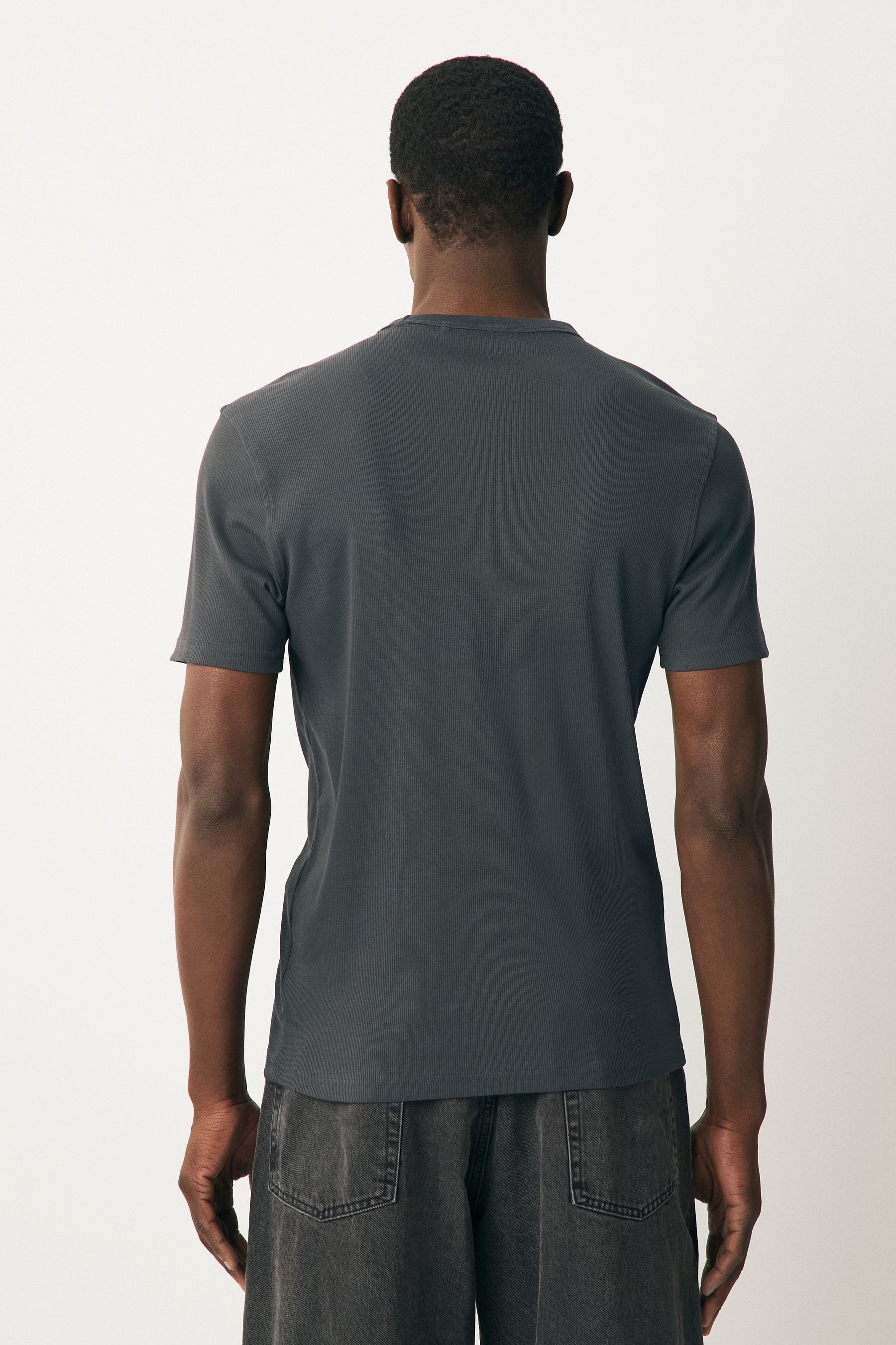 Next T-Shirt Geripptes Slim Fit T-Shirt günstig online kaufen