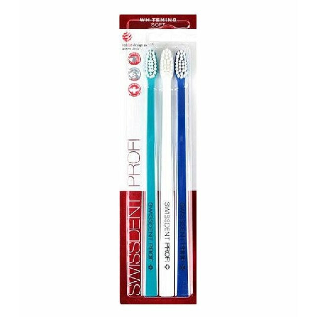 Swissdent Zahnbürste Whitening Trio Soft Set 2 1 Zdarma Tyrkysovy Bily Tmave Modry