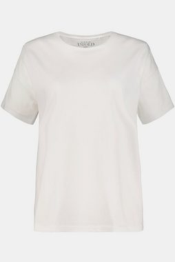 Studio Untold Rundhalsshirt Basic-Shirt relaxed überschnittene Schultern