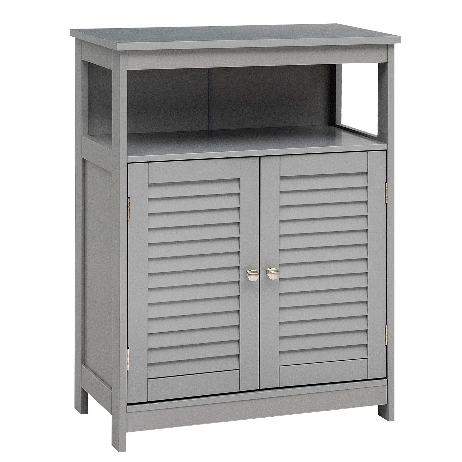 COSTWAY Badkommode, Badezimmerschrank, 2 Schubladen, weiß