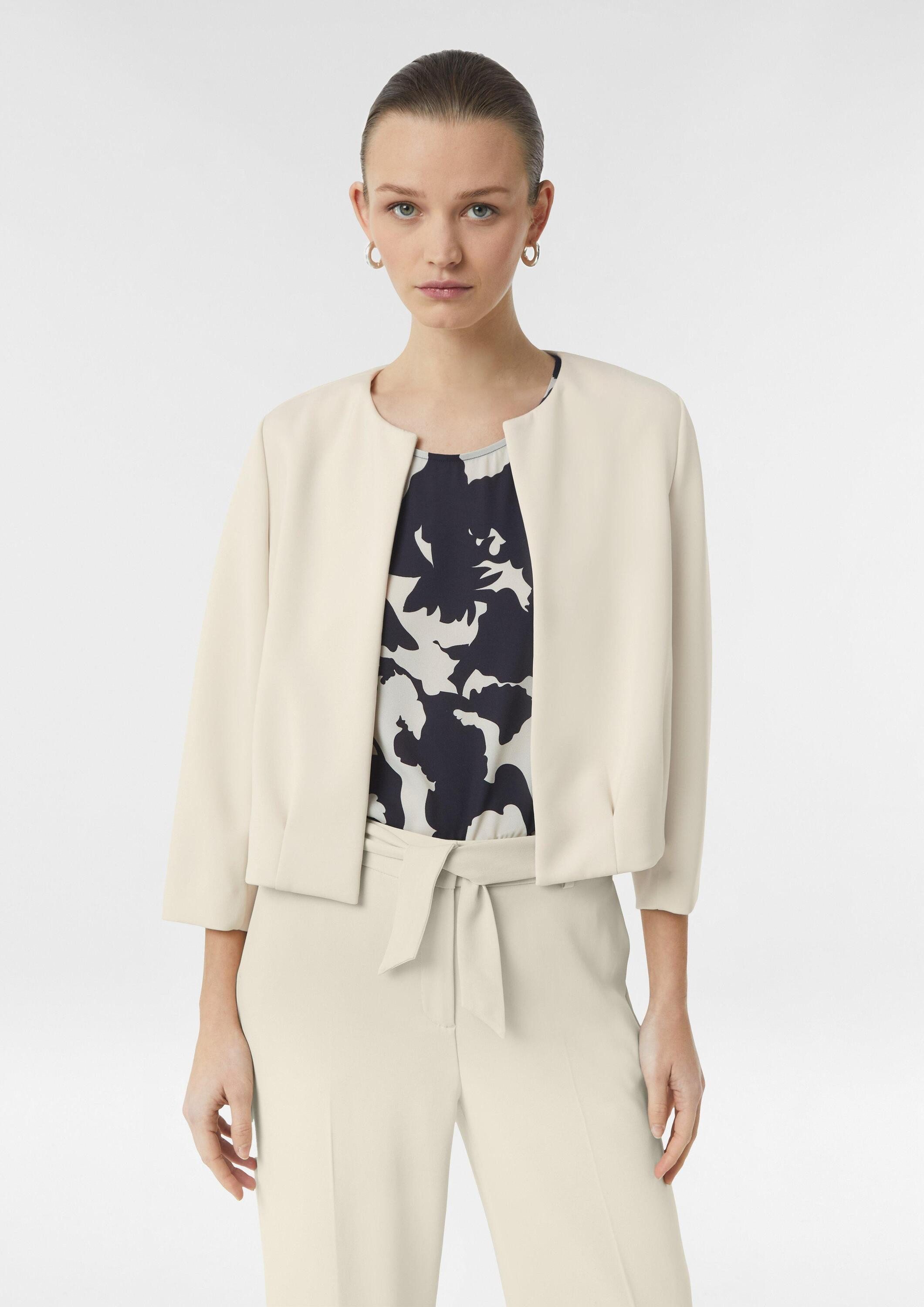 comma Funktionsjacke Indoor-Jacke Offene Scuba-Jacke im Boxy Fit günstig online kaufen