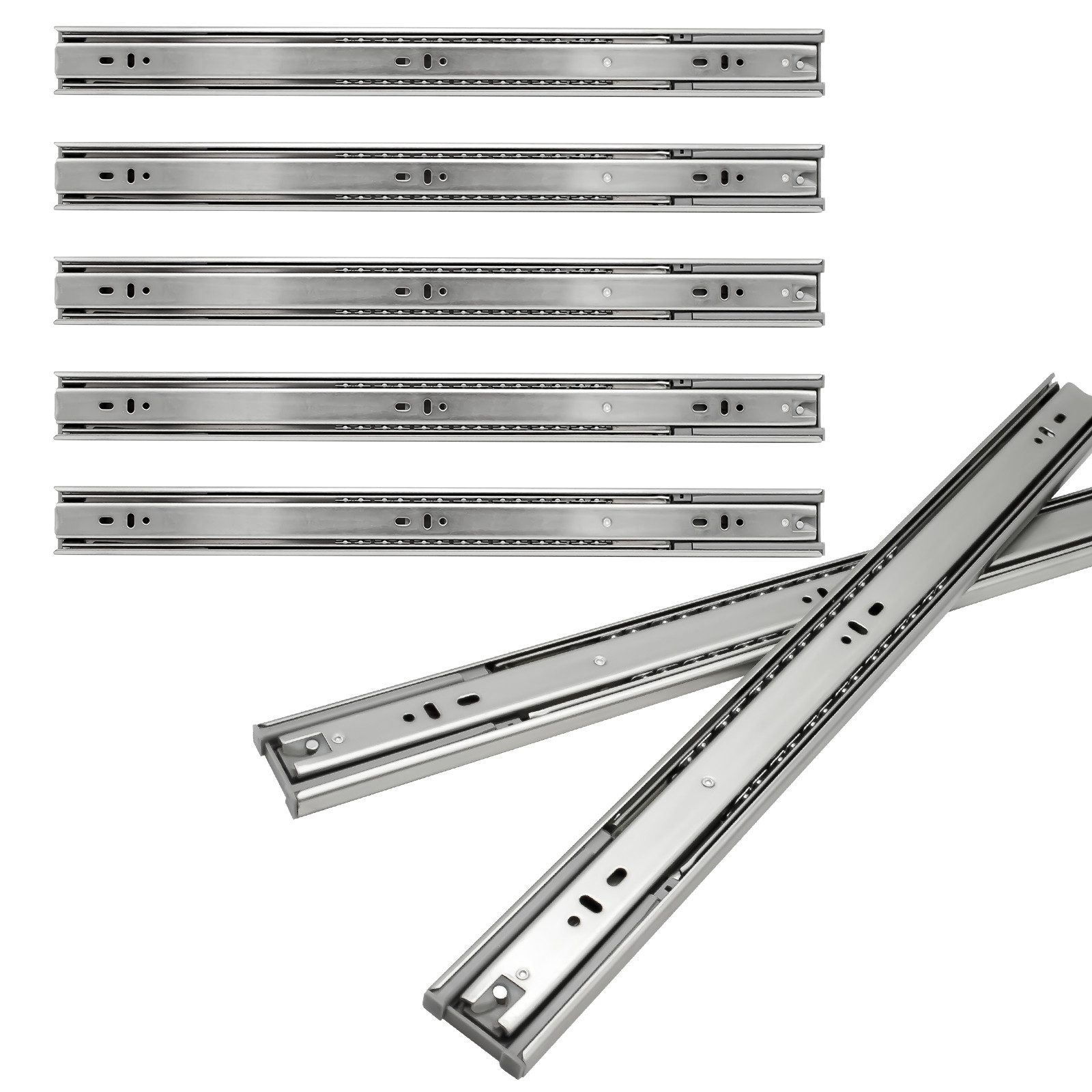 Schubkasten Schubladenschienen Führungsschienen 45mm mit SoftClose Kugelauszug