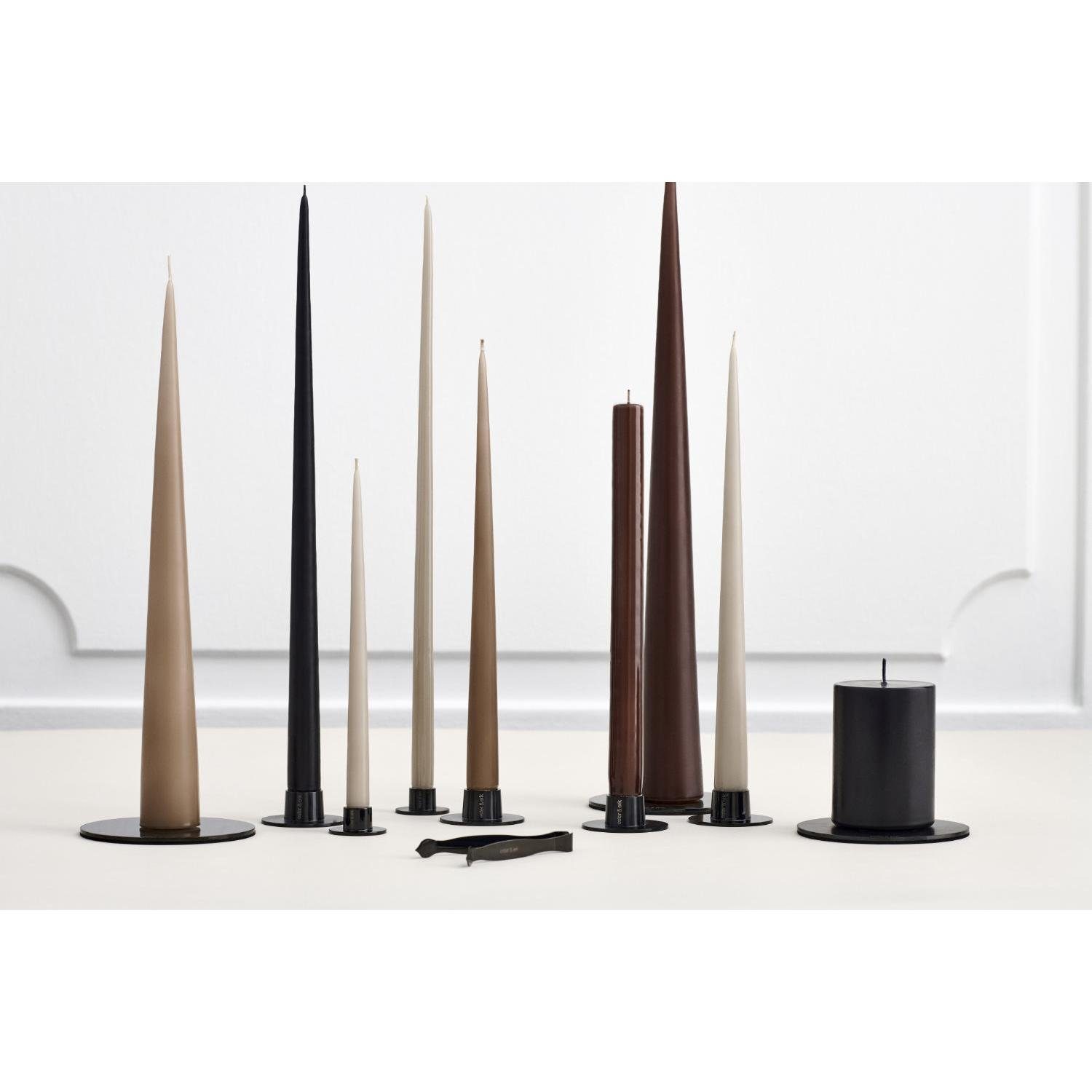 ester & erik Tafelkerze Spitzkerze Taper Candle Raw Black (4-teilig) (32cm) günstig online kaufen