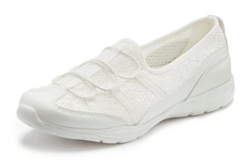 LASCANA Sneaker Freizeitschuh, Halbschuh, leichter Slipper, Spitzen-Einsatz VEGAN