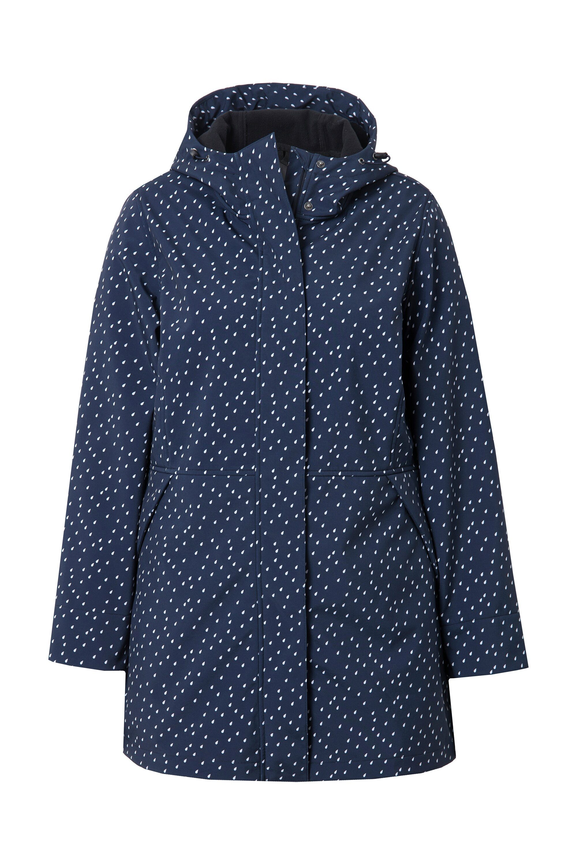 Ulla Popken Softshelljacke Softshell-Longjacke wasserdicht Kapuze günstig online kaufen