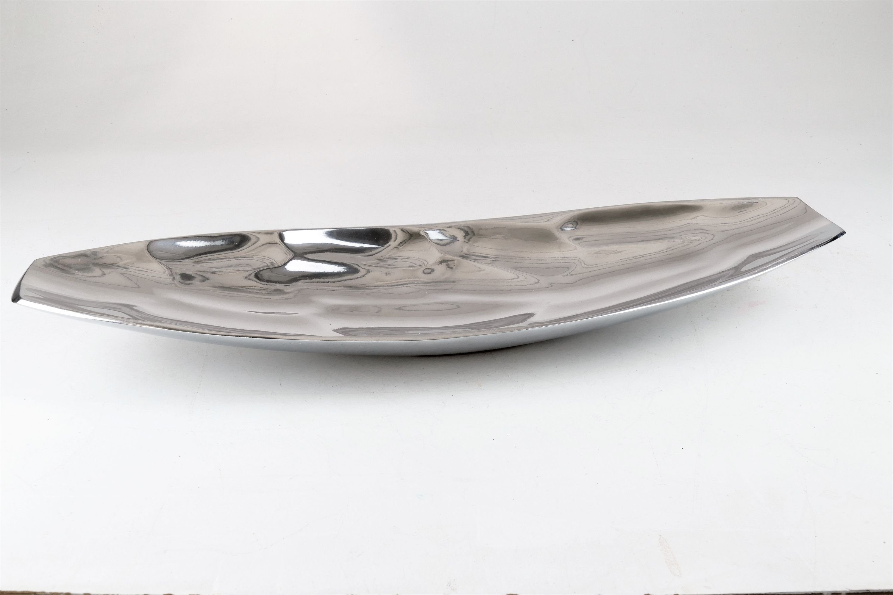 Dekoschale Aluminium Schale "Space" Dekoschale Tischdekoration silber Tischschale