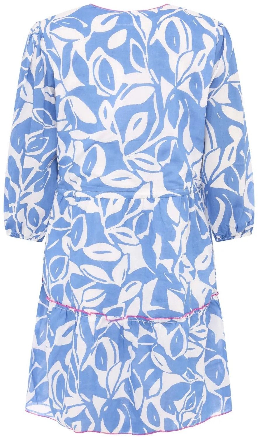 Zwillingsherz Sommerkleid ""Blätter Zweifarbig"", mit Tasseln und kontrastf günstig online kaufen