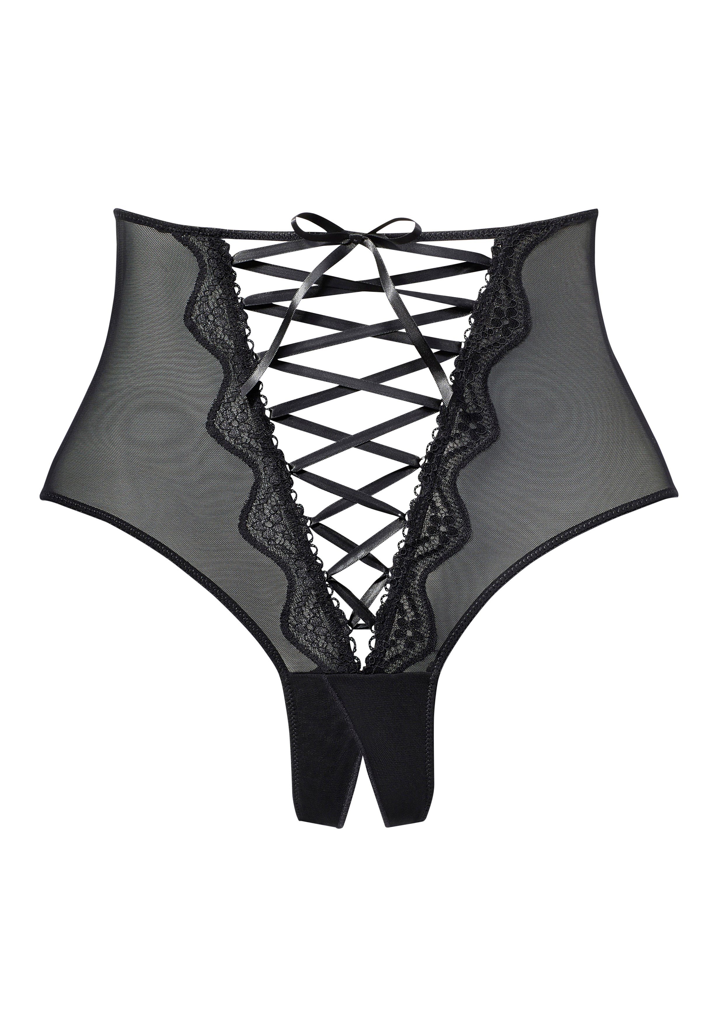 petite fleur gold High-Waist-String mit Ouvert-Öffnung günstig online kaufen