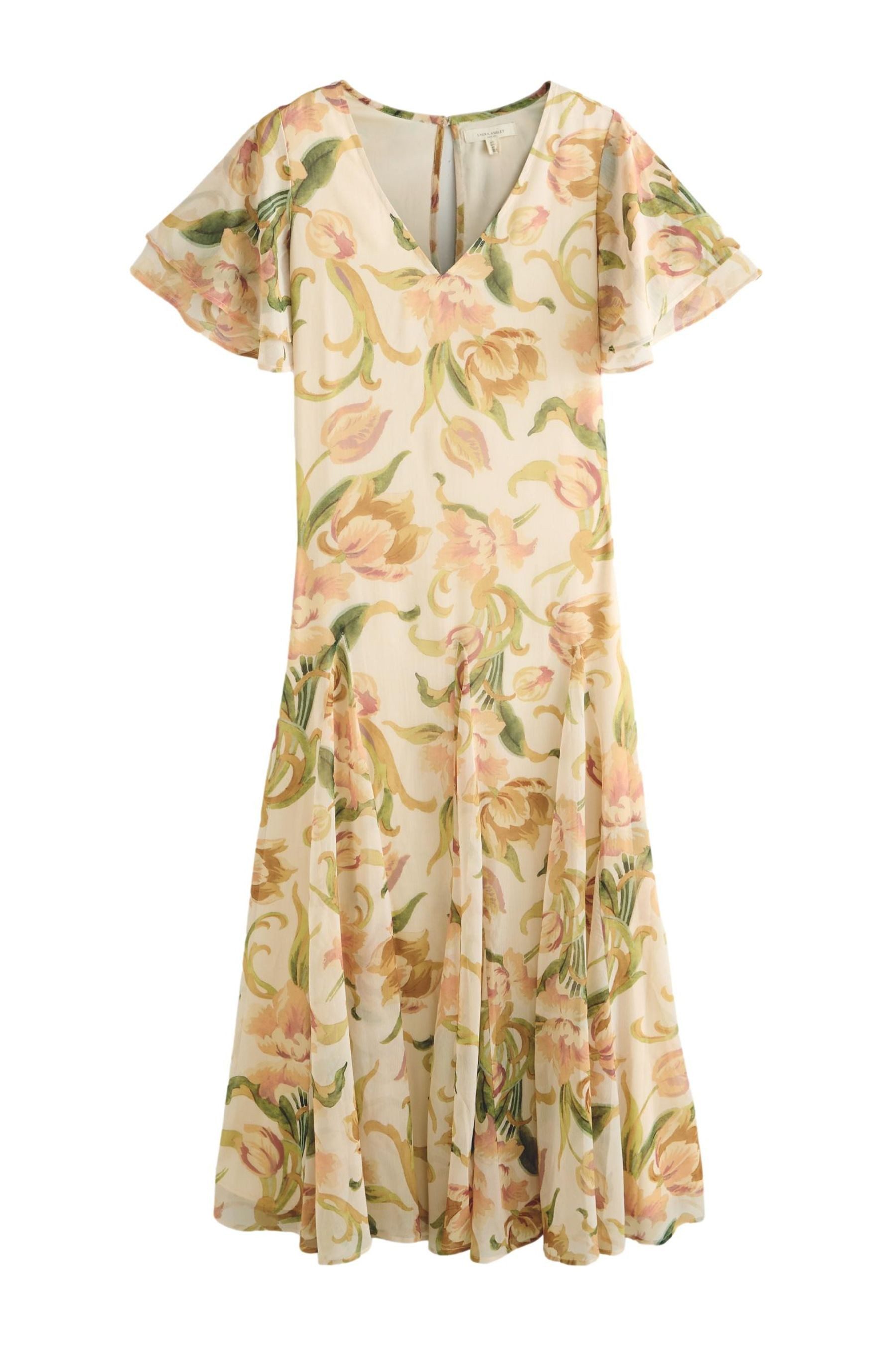 LAURA ASHLEY Druckkleid Laura Ashley Emberley Godet-Kleid mit Cape (1-tlg)