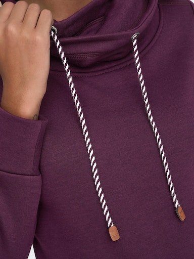 L/S Italian Sweatshirt LONG Plum ONLBETTE NECK ONLY HIGH SWT