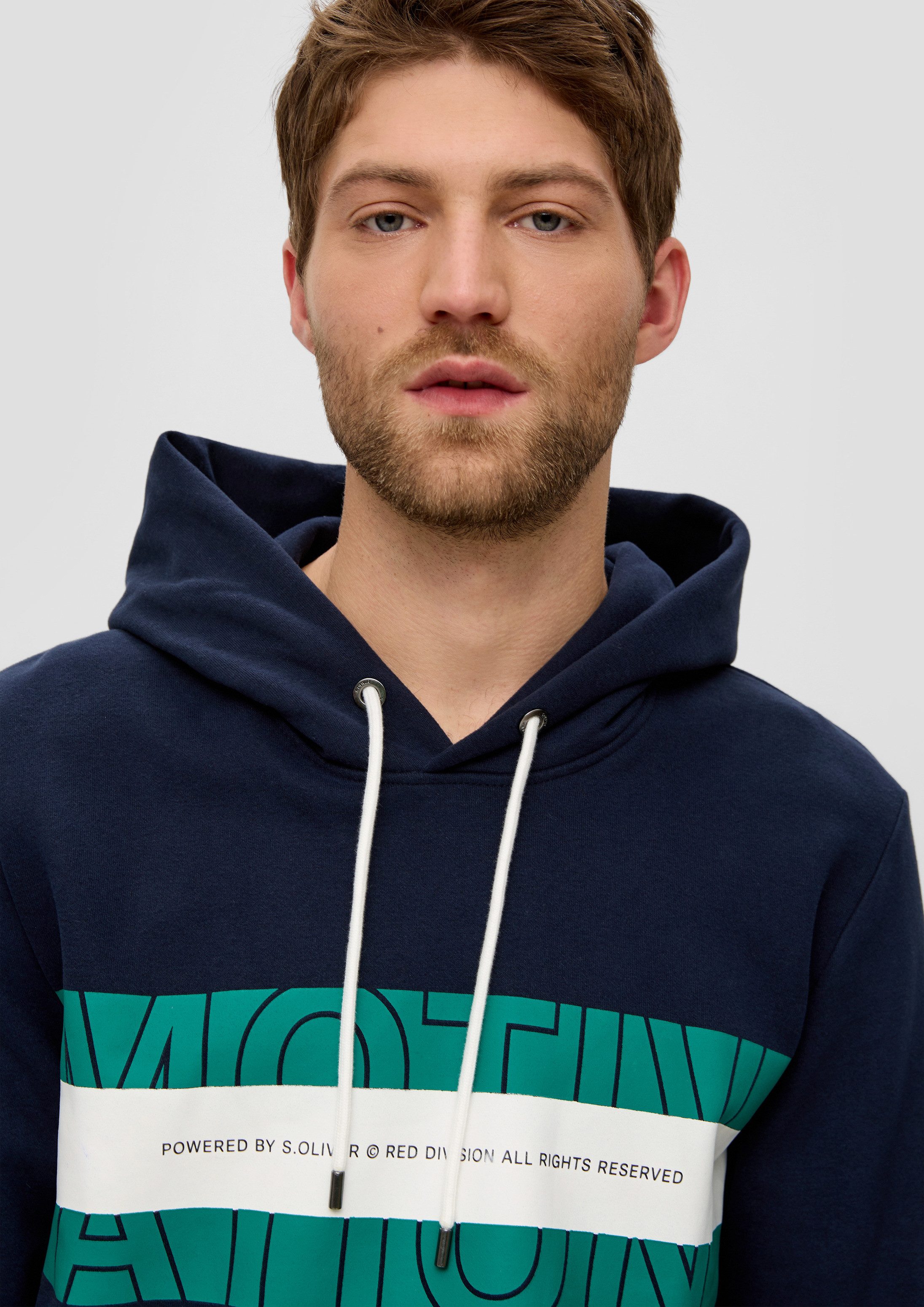 s.Oliver Sweatshirt Sweatshirt Kapuzenpullover mit Labelprint