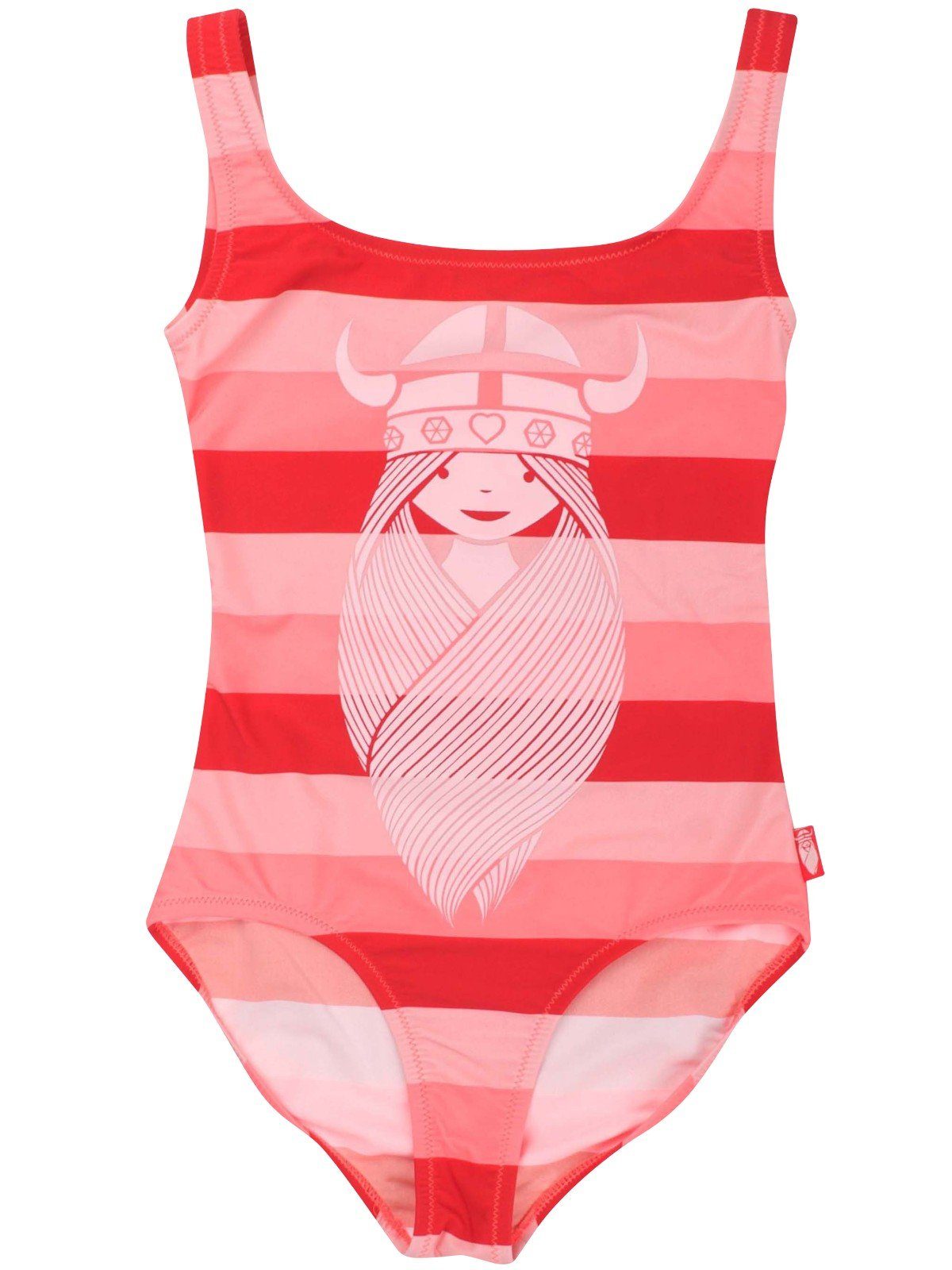 Danefae Badeanzug Danefae Badeanzug mit UV 50+ Schutz rot Blockstreifen