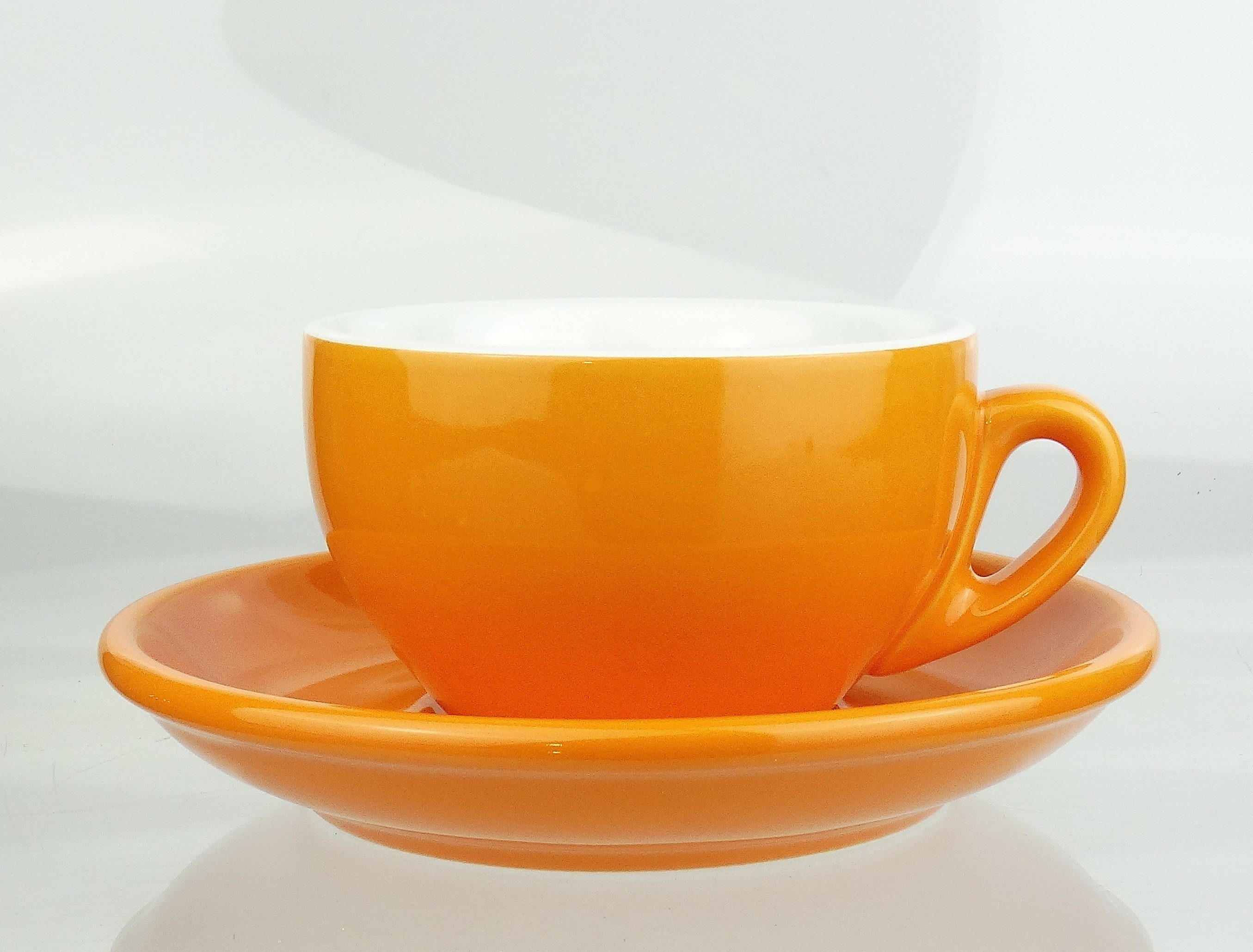 Nuova Point Cappuccinotasse dickwandig, orange, max 200 ml, 2-tlg., Porzellan
