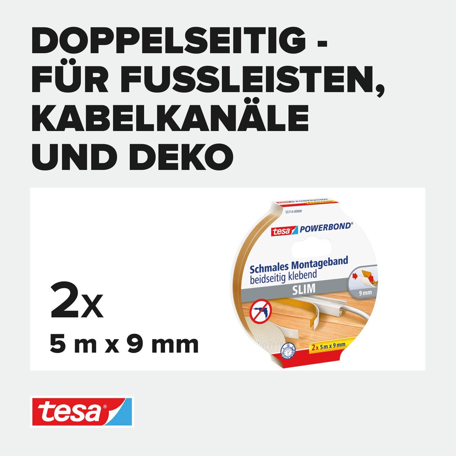 tesa Doppelklebeband POWERBOND Doppelseitiges Klebeband - günstig online kaufen