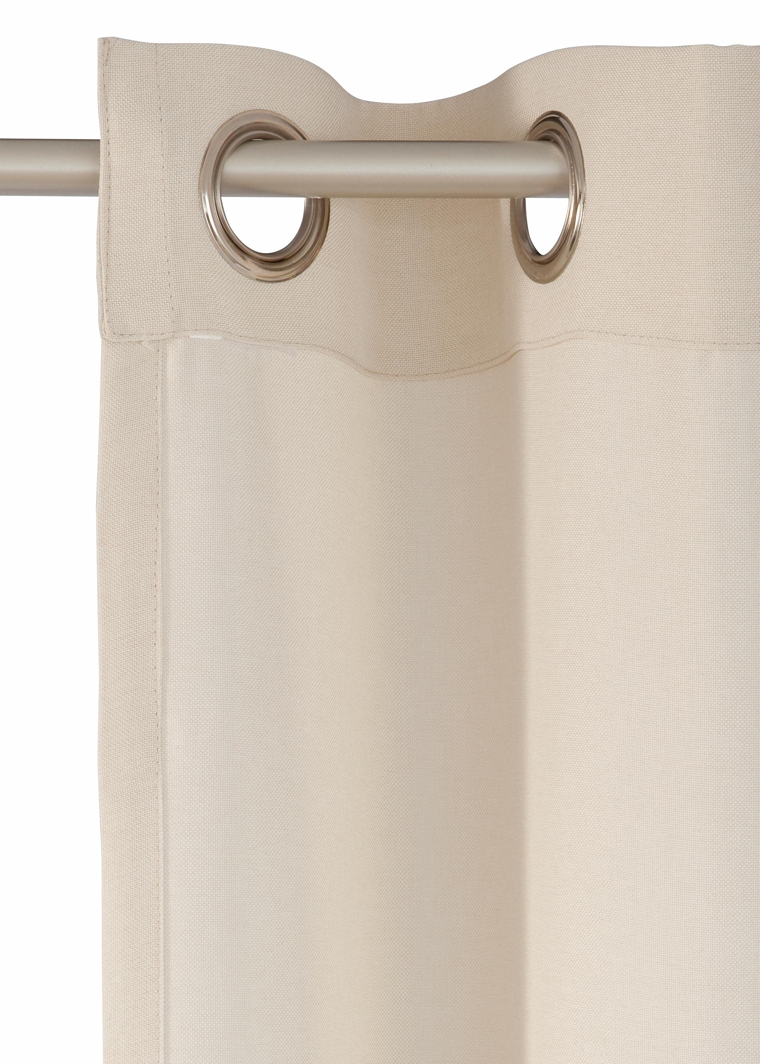 ELBERSDRUCKE Gardine Lino uni (1 St), Ösen, blickdicht