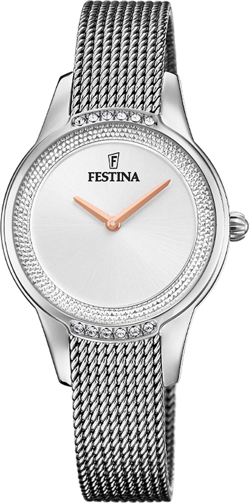 Quarzuhr Festina Damen Uhr F20494/1 Edelstahlband