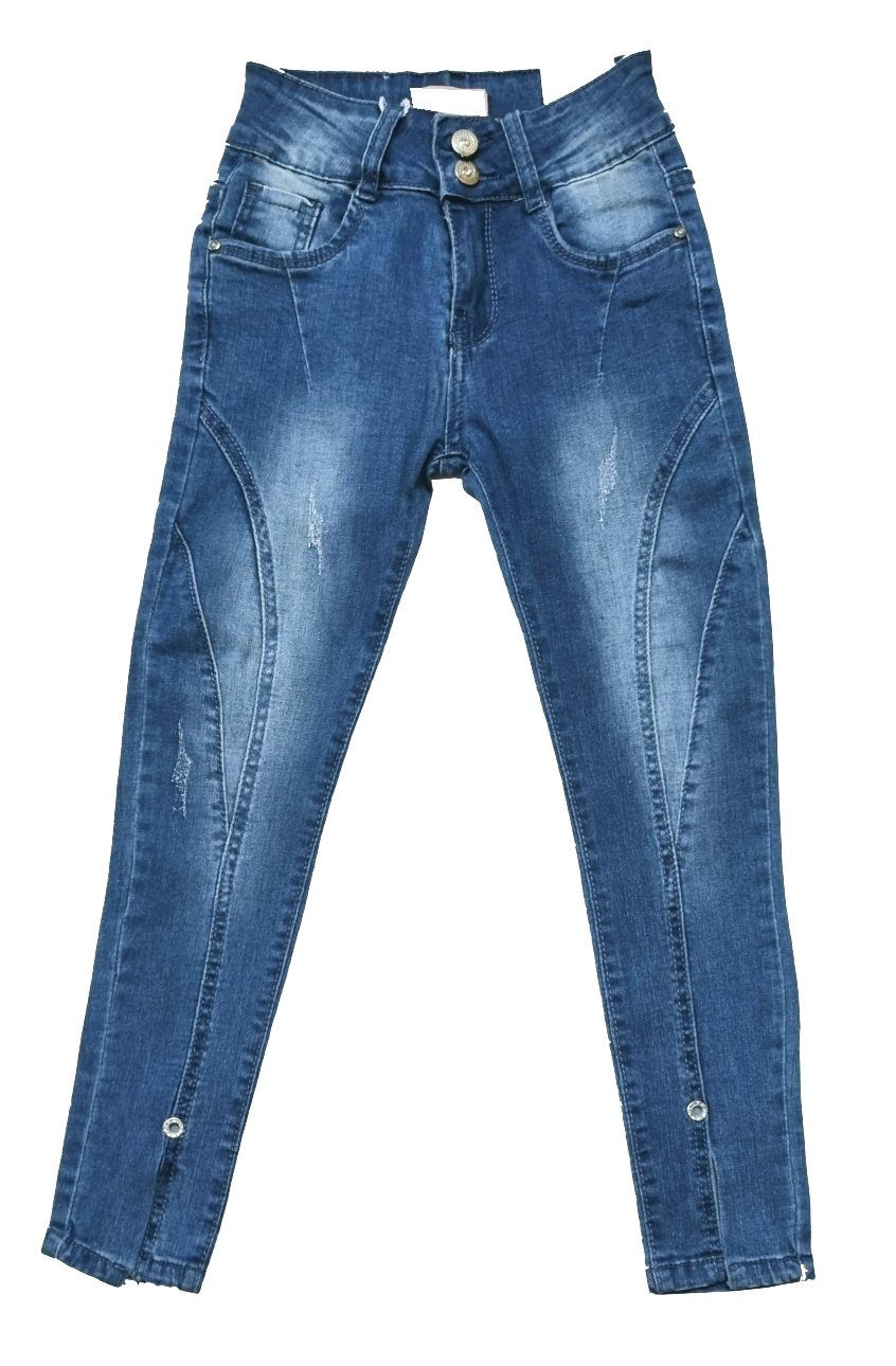 Jeans Stretch, Mädchen 5-Pocket-Jeans Hose M2216 Fashion Girls