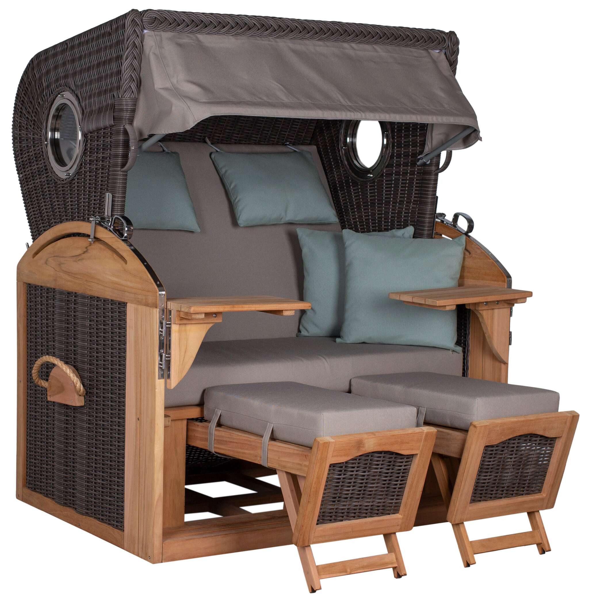 deVries Strandkorb Strandkorb PURE® Talland PE stone grey Des. 483