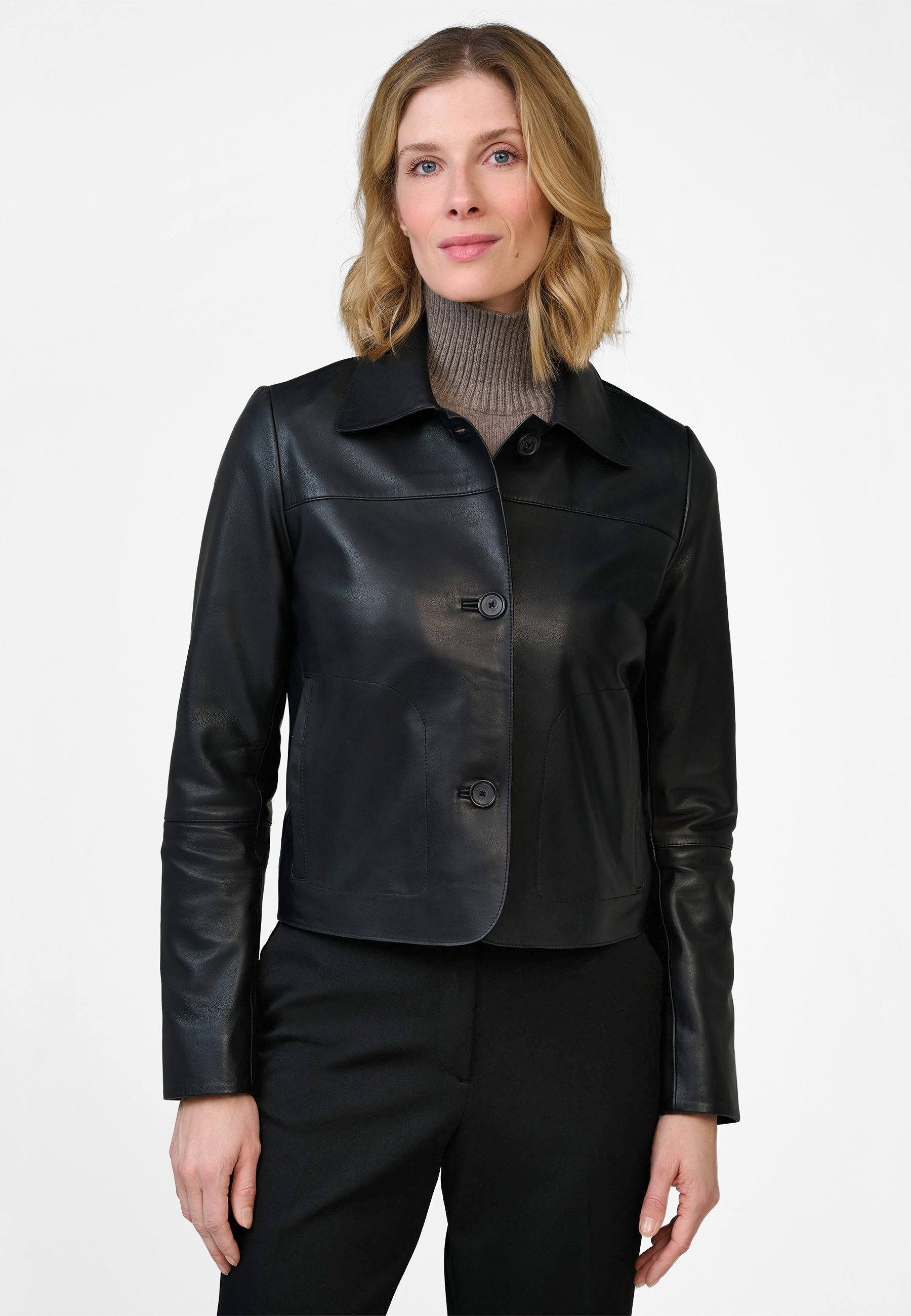 RICANO Lederjacke Jeena Hochwertiges Lamm Nappa Leder