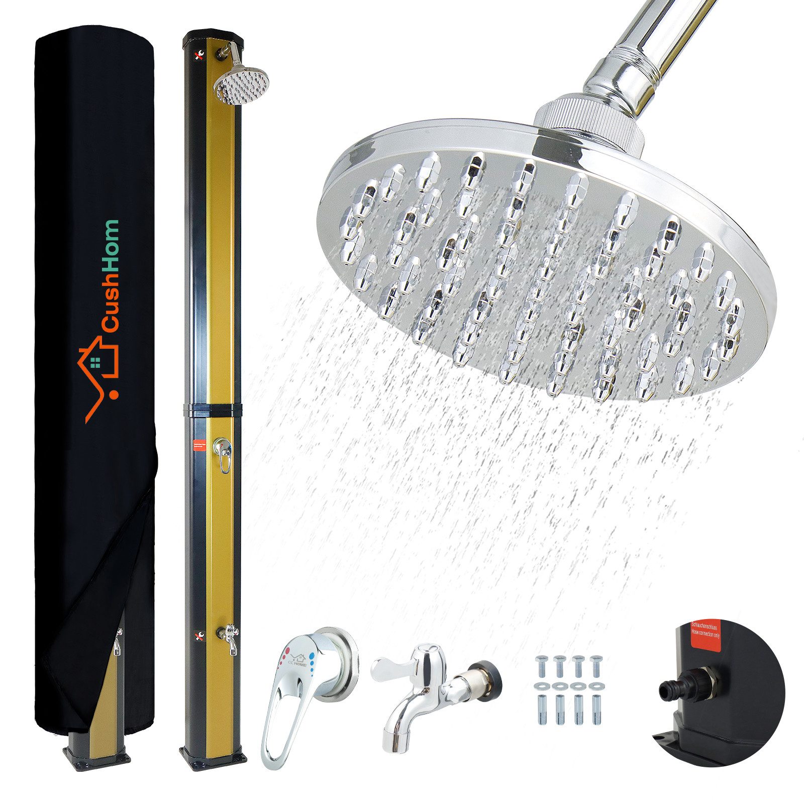 CCLIFE Gartendusche Solardusche Gartendusche mit Abdeckhaube günstig online kaufen