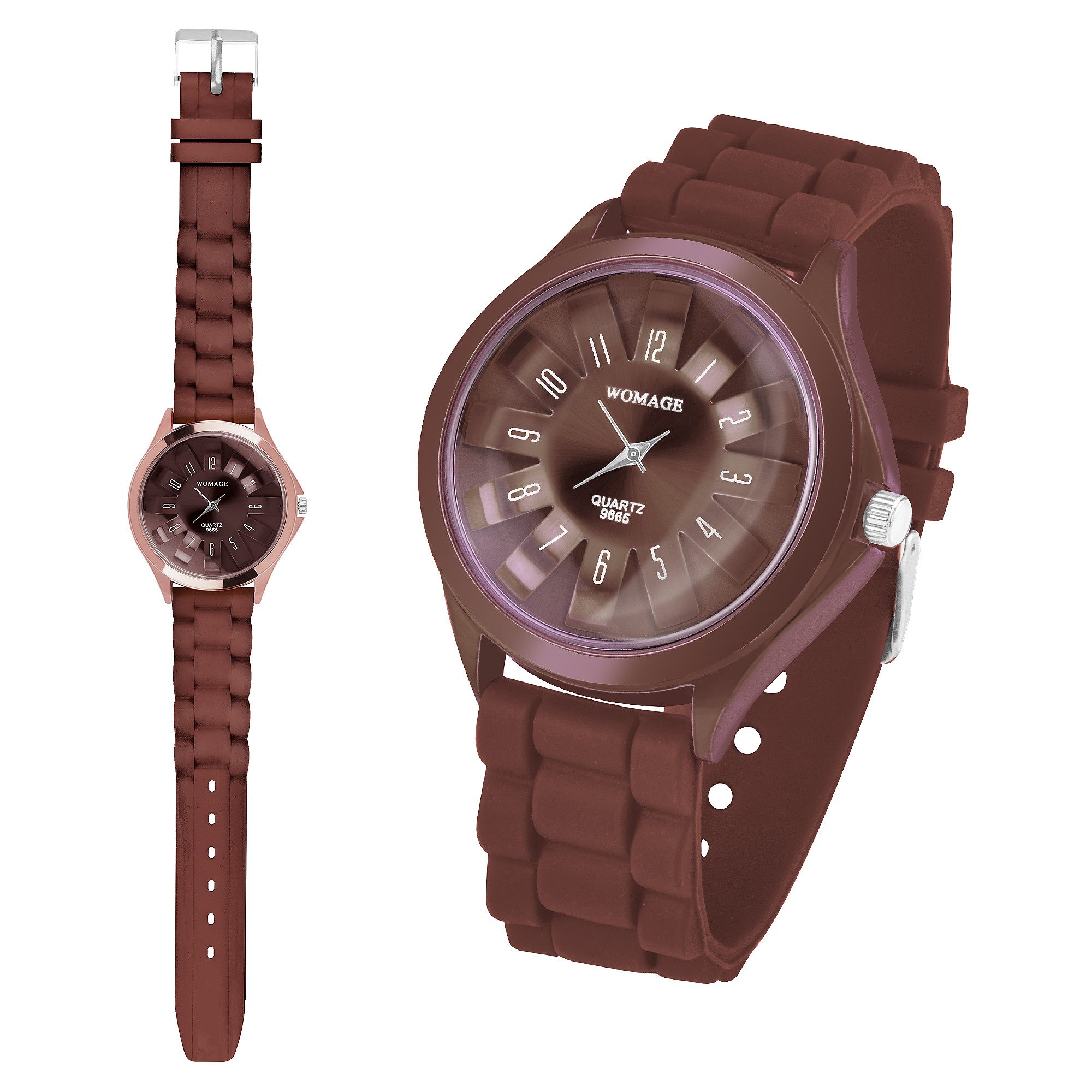 Quarzuhr Damen Silikon Armbanduhr Silikon Uhr für Frauen modern und zeitlos