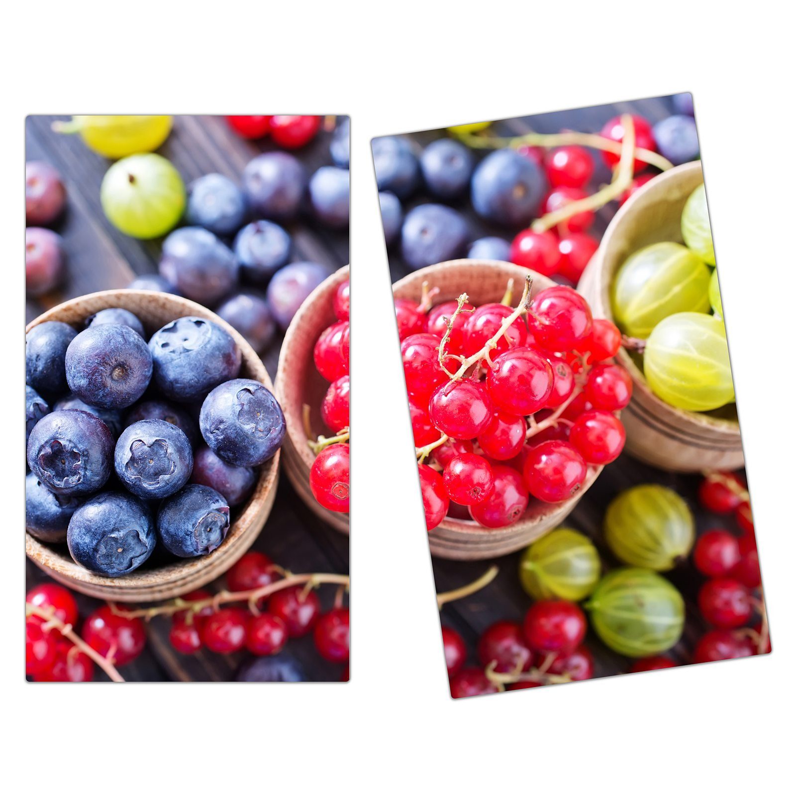Primedeco Herd-Abdeckplatte Herdabdeckplatte Spritzschutz aus Glas Beeren im Körbchen, Glas, (2 tlg). € 38,99