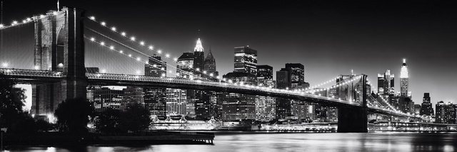 Reinders! Bild »New York - Brooklyn Bridge black &«, 90/30 cm-Otto