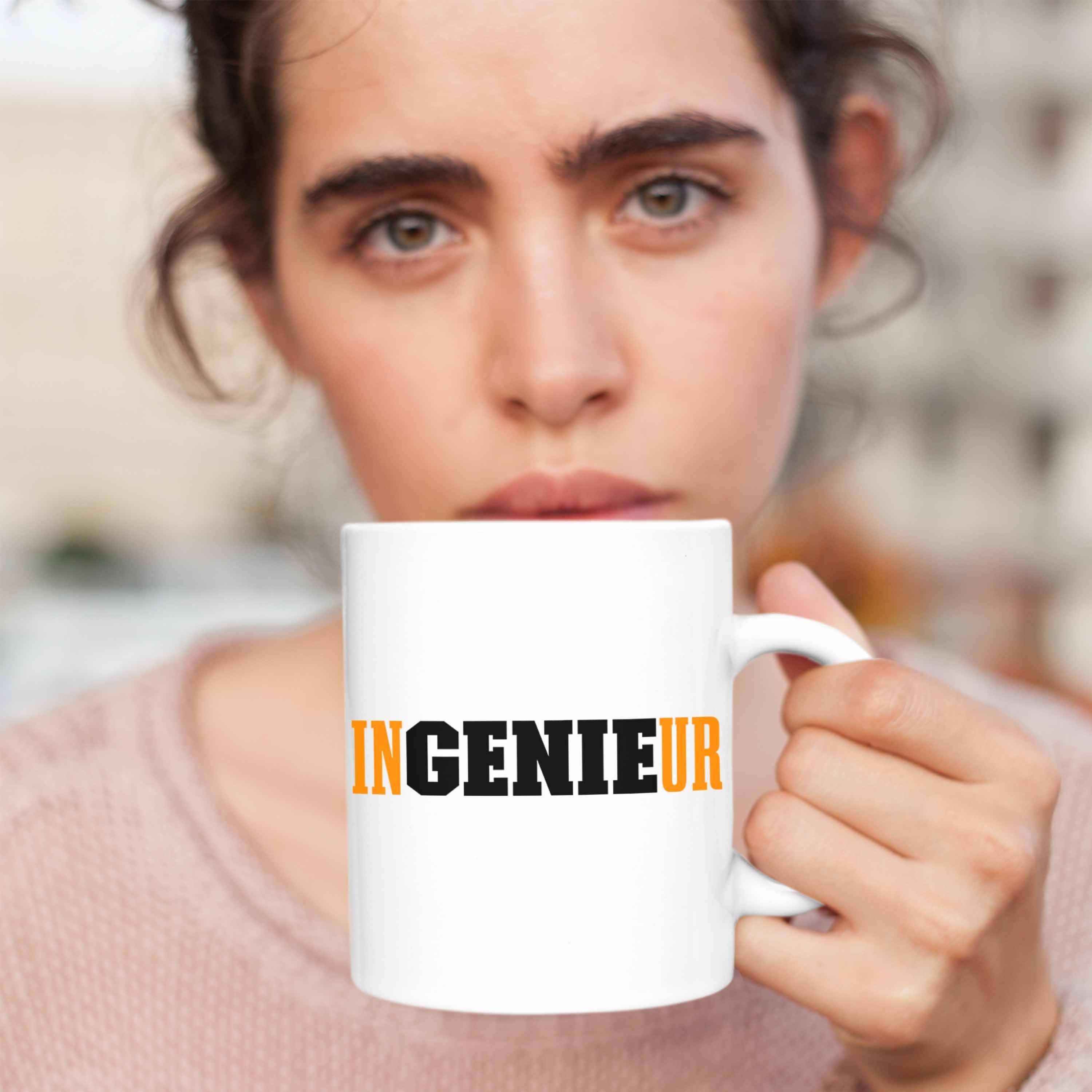 Tasse Gadget Ingenieur Trendation Tasse Kaffeetasse Ingeneur Trendation - Geschenkidee Geschenk weiss