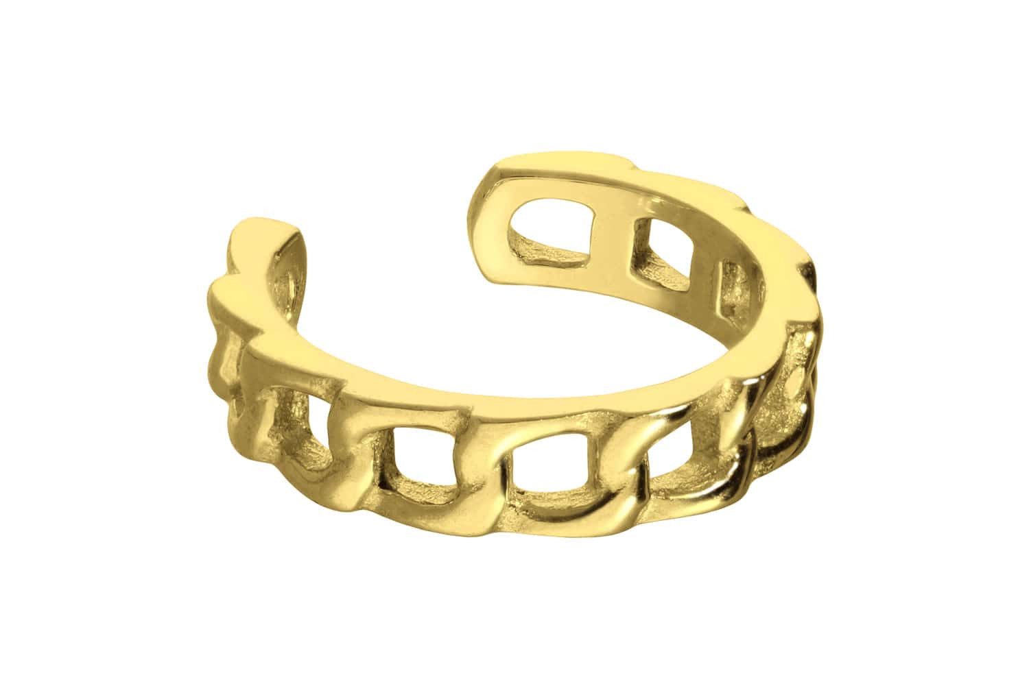 PIERCINGLINE Fake-Spirale Chirurgenstahl Fake Ohrring PANZERKETTEN-DESIGN (Fake Piercing-Ringe, 1-tlg)