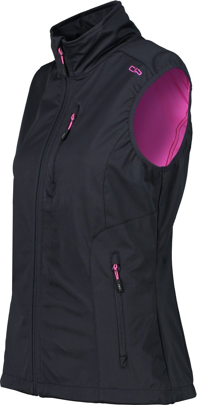 Kurzweste ANTRACITE-PURPLE WOMAN CMP FLUO VEST