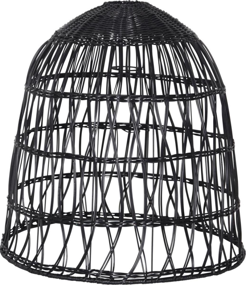 STAR TRADING Лампыschirm Лампыschirm Rattanstil KNUTE wetterfest Kunststoff schwarz D: 48cm