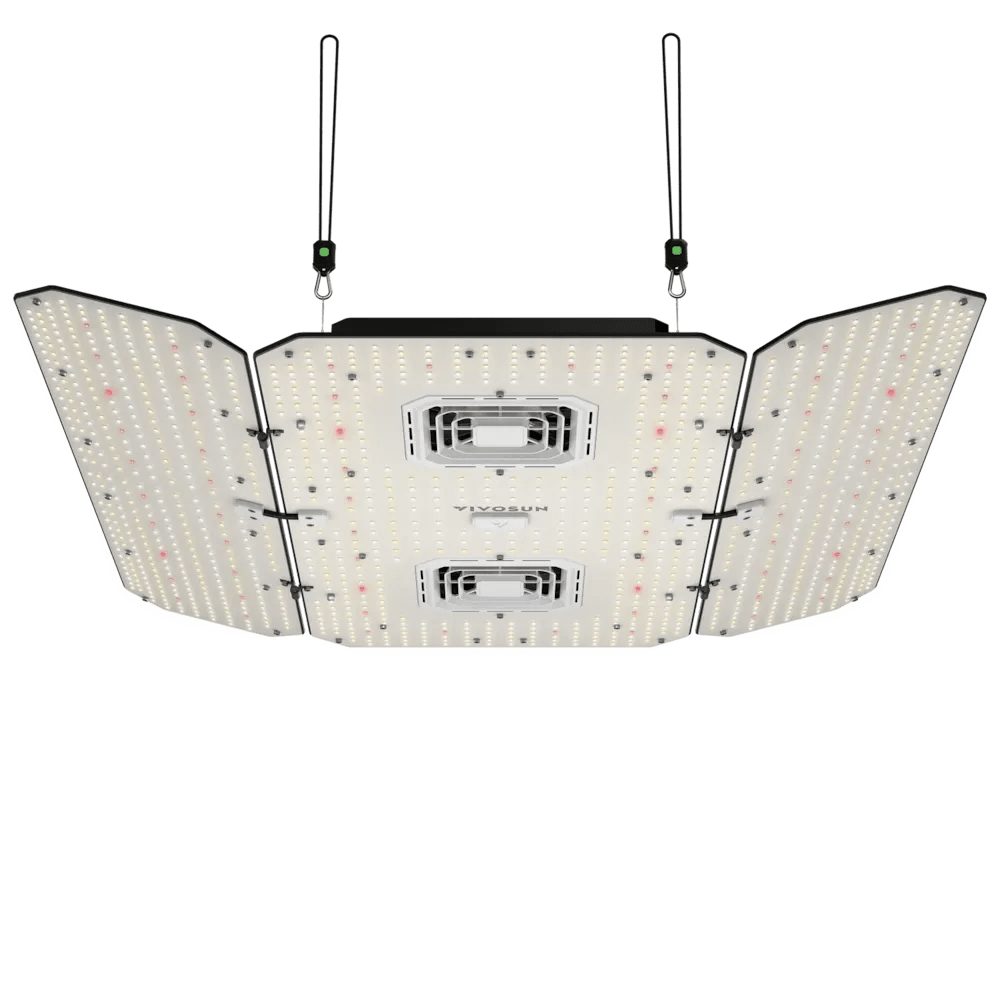 VIVOSUN Pflanzenlampe VIVOSUN AeroLight, LED fest integriert, Vollspektrum, AeroLight Wing AW400SE LED 400 W mit integriertem Umluftventilator