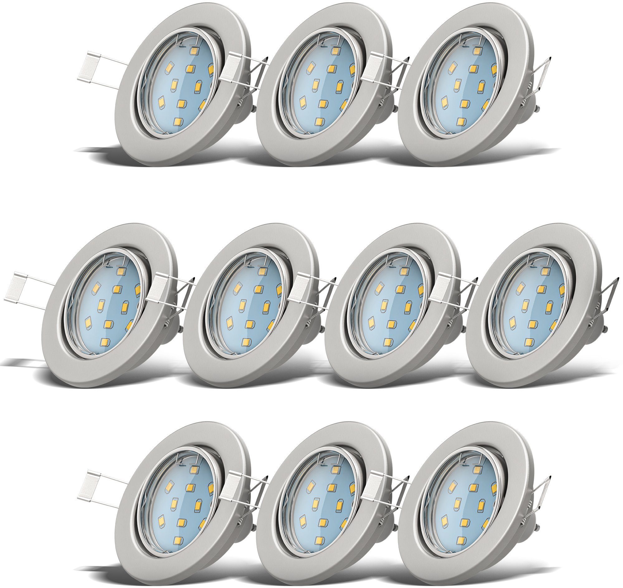 B.K.Licht LED Einbaustrahler, Leuchtmittel wechselbar, Warmweiß, günstig online kaufen