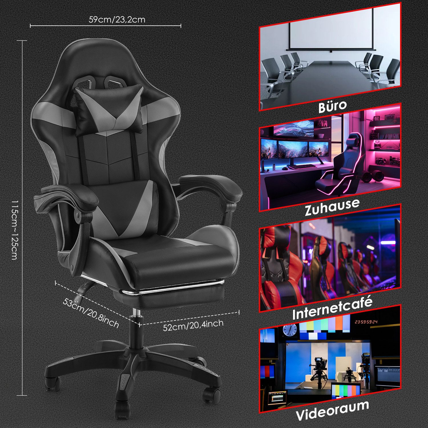 WILGOON Gaming-Stuhl Gaming Chair Bürostuhl mit günstig online kaufen
