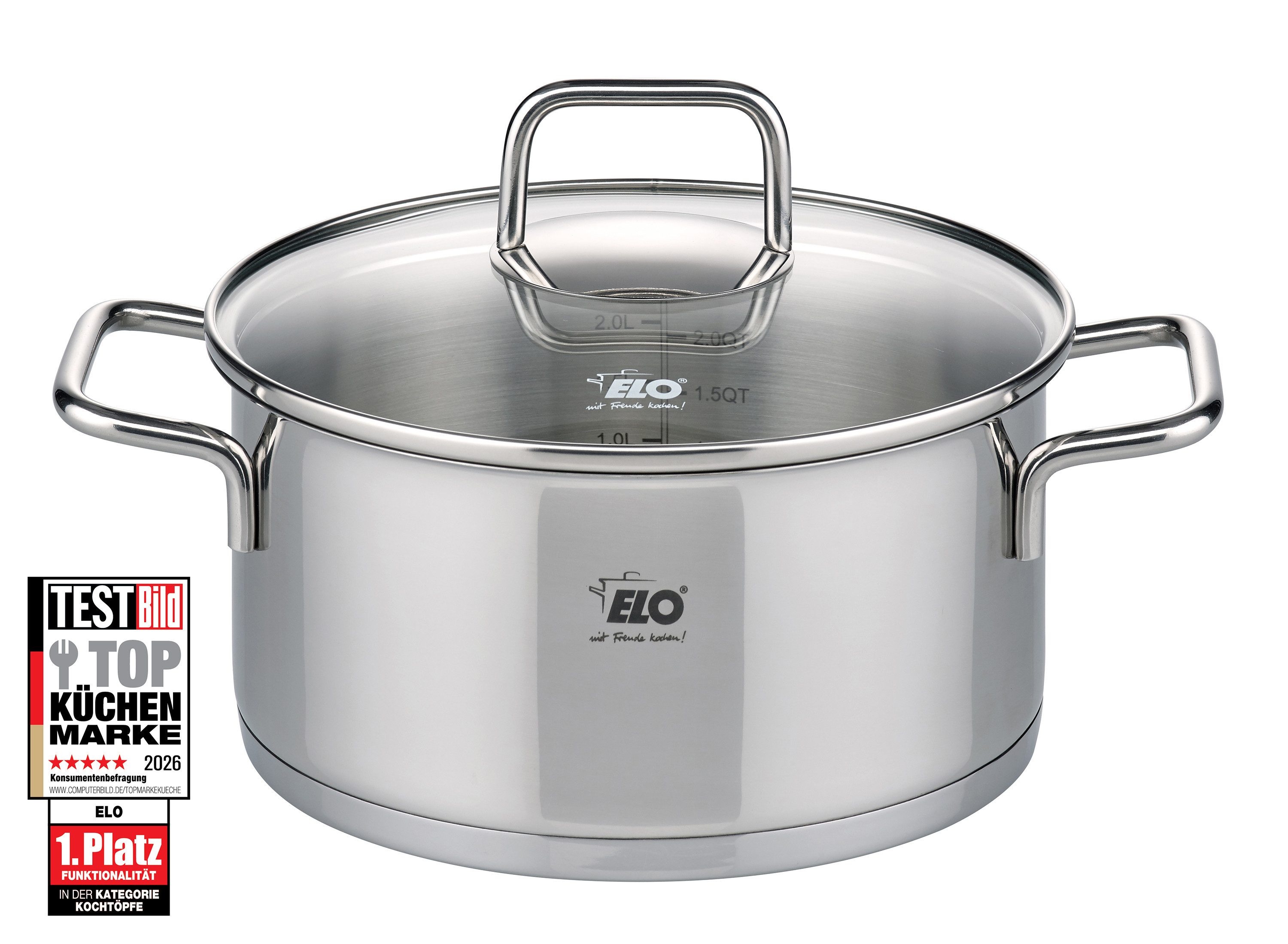 Elo Bratentopf Citrin, Edelstahl 18/8 (1-tlg), Induktion, Ø 20 cm