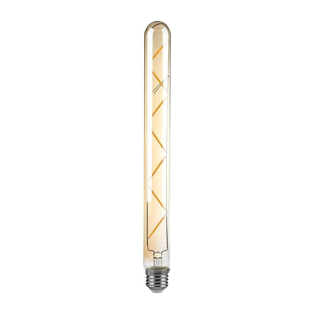 V-TAC LED-Leuchtmittel 7 W LED Leuchtmittel Filament Nostalgie E27 Stableuchte Form T30 Ø, Warmweiß, E27 sockel Ø 30 mm Länge 30 cm T30 7w 2200 Kelvin