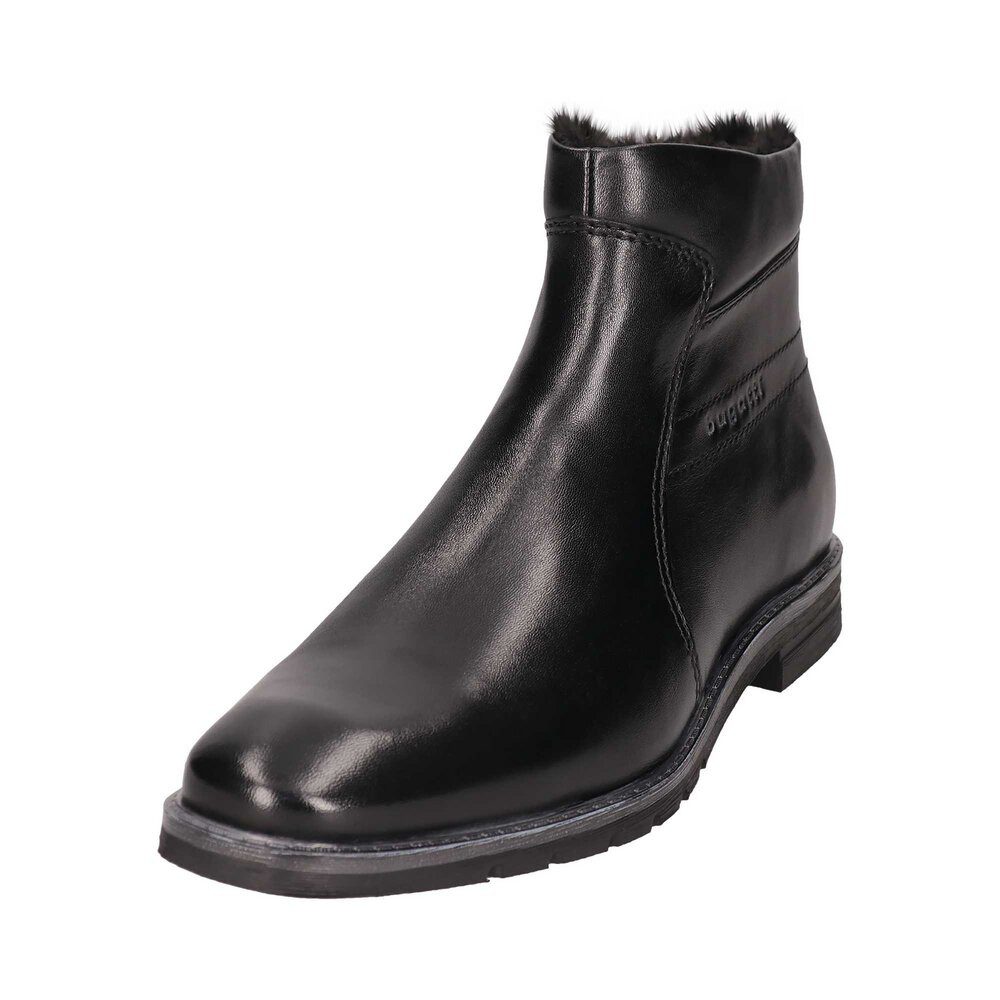 bugatti Westernstiefelette Stiefelette, Business Schuh mit Warmfutter und Reißverschluss