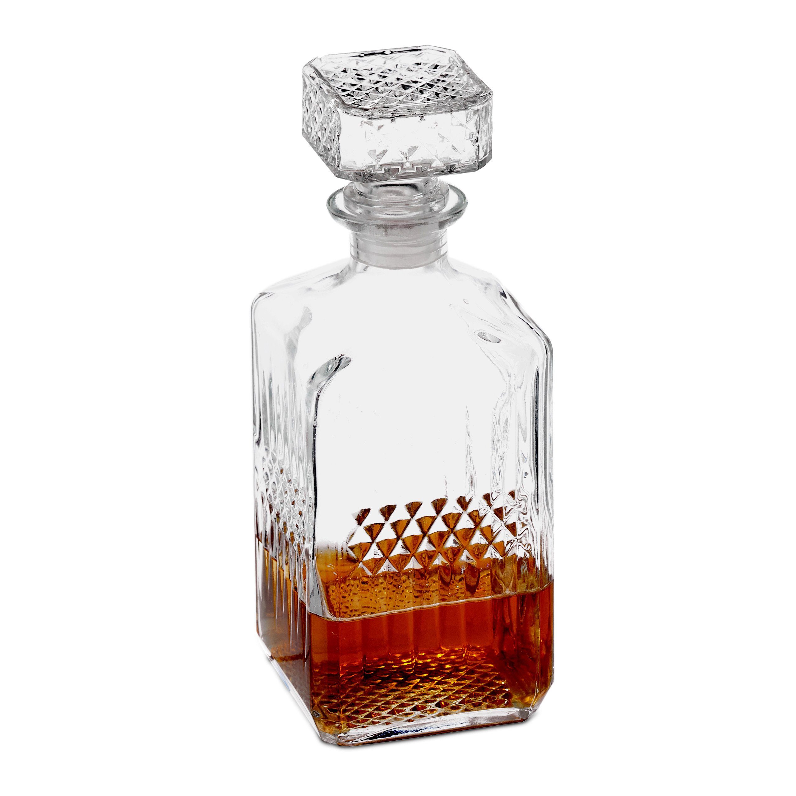 Klassische Whisky Karaffe Aus Glas – 900 Ml, Mit Glasstopfen, Für Cognac, Likör & Spirituosen