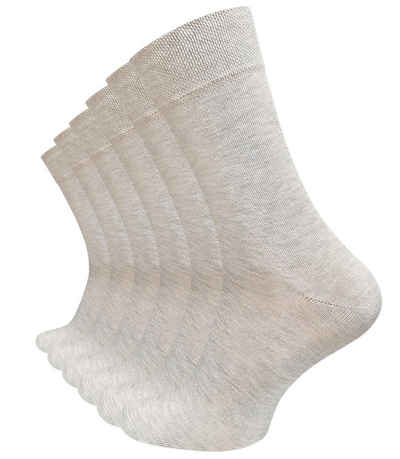 Cotton Prime® Basicsocken ohne Gummibund (6-Paar) weiche Baumwollqualität
