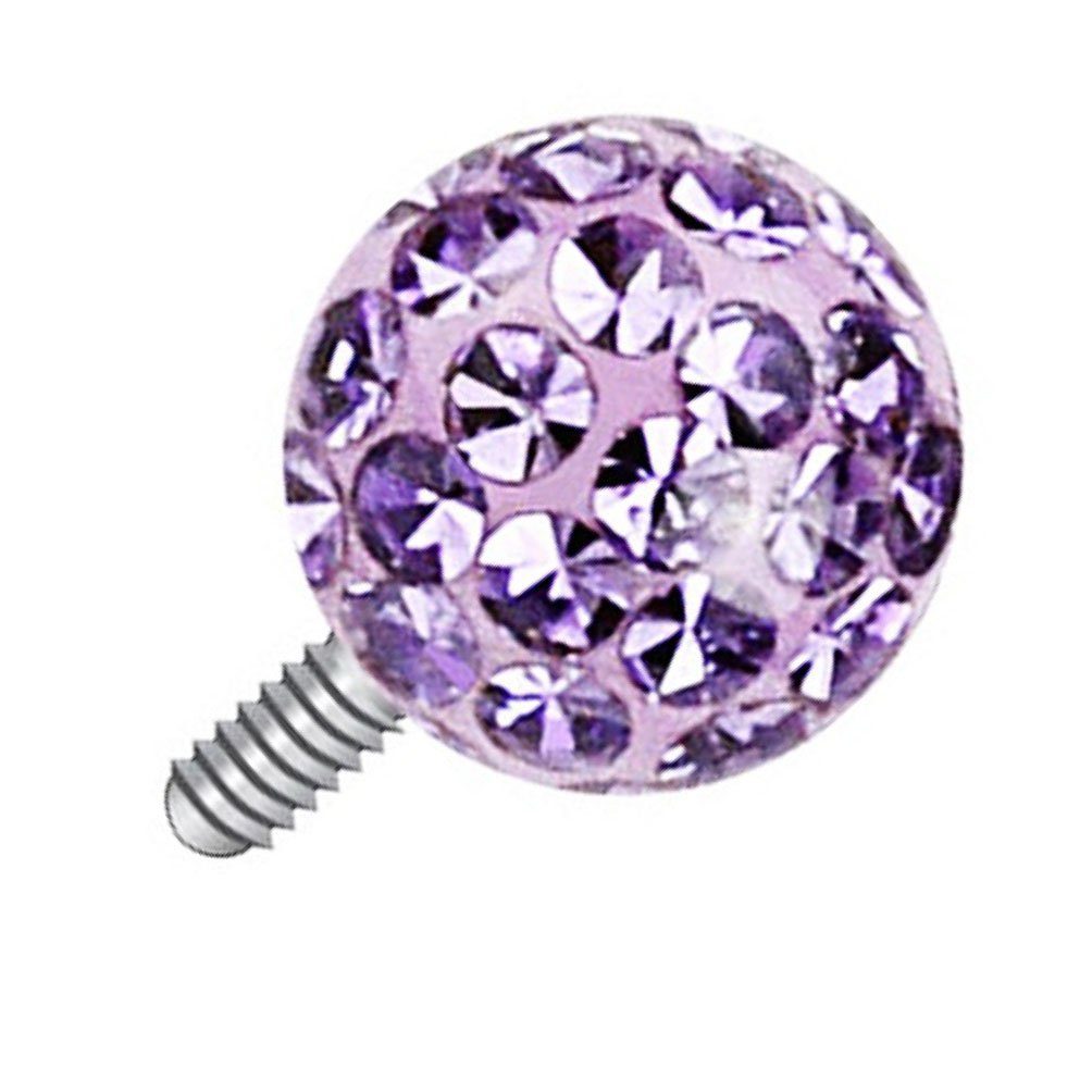 Taffstyle Dermal Anchor Piercing - Skin Diver Aufsatz Mit Glitzer Kugel