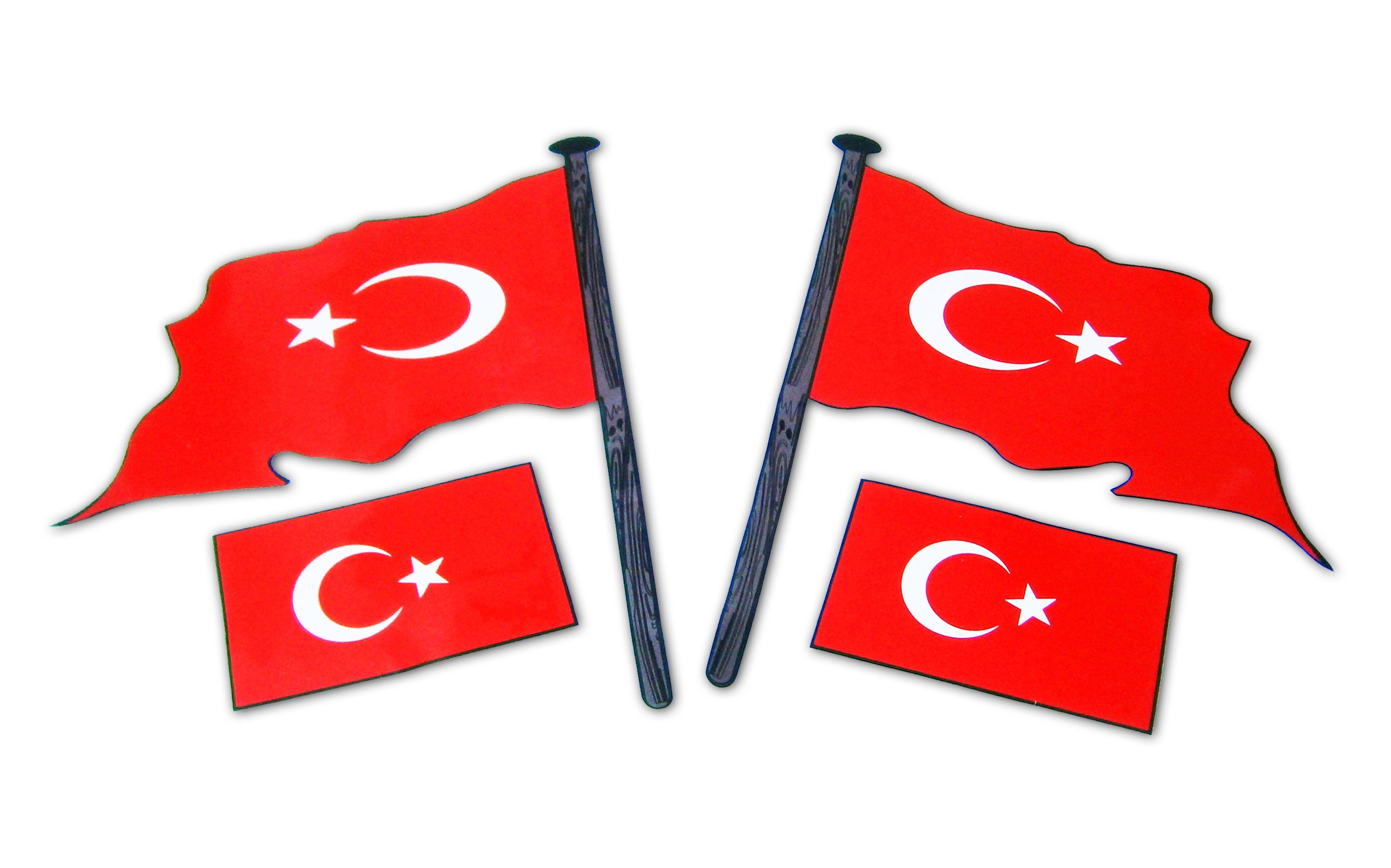 Aufkleber AUFKLEBER Set Türkei Fahne Flagge Sticker (Türkei Flagge)
